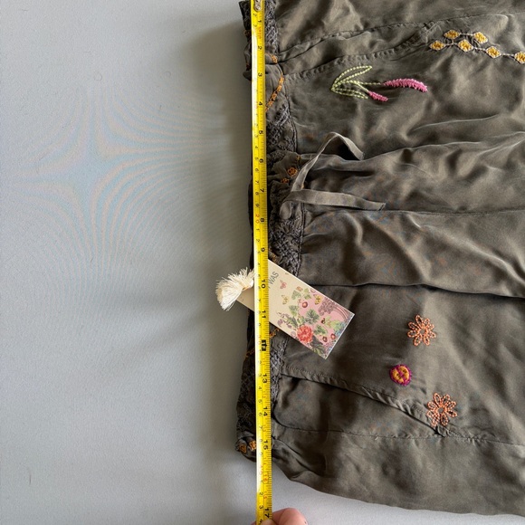 Johnny Was Olive Wide Leg Embroidered Floral Pants - Picture 15 of 15